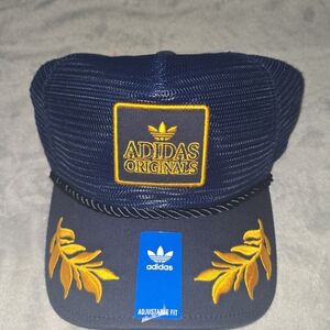 Adidas Navy Cap with Yellow Embroided Trucker Snapback